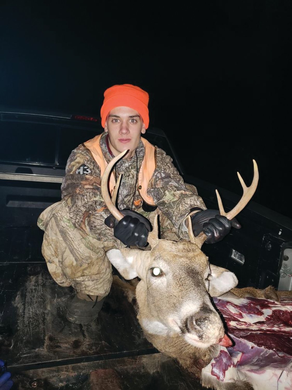 Ian Rice, 17, got this nice eight-point buck in modern firearms deer season.